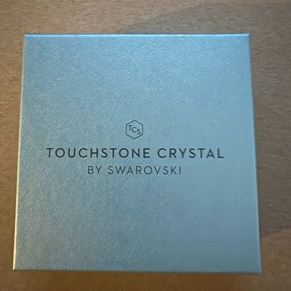 NWT Touchstone by Swarovski crystal quadruple lozenge stud earrings - Picture 7 of 7